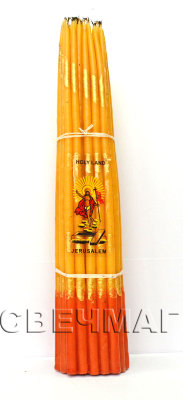 Желтая иерусалимская свеча Пучок желтых обожженых иерусалимских свечей