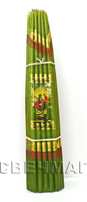 Зеленая иерусалимская свеча Пучок зеленых обожженых иерусалимских свечей на Троицу