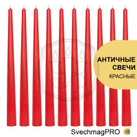  Свеча античная  красная 2х26 см ВТОРОЙ СОРТ