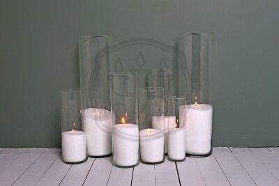 Аренда 8 напольных насыпных свечей Один комплект - 8 свечи разных размеров
