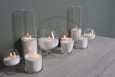 Аренда 4 настольных насыпных свечей Один комплект - 4 свечей разных размеров