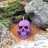 Свеча восковая череп фиолетовая малая - Свеча восковая череп фиолетовая малая