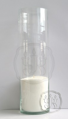 Набор Свеча насыпная Цилиндр 500*146 В набор входит ваза 50*14,6 см, насыпной песок 1/3 объема вазы и фитиль. Одного фитиля хватает на 18 часов горения.
Напольная, интерьерная свеча.