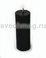 Свеча восковая колонна черная
