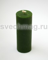 Свеча восковая колонна зеленая
