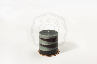 Свеча интерьерная цилиндр Опиум Малая монофитильная свеча залитая слоями.
