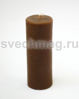Свеча восковая колонна коричневая